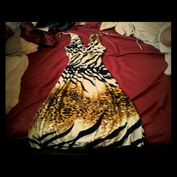 Cheetah/ leopard print summer dress