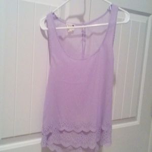 LA hearts Purple Crop Top