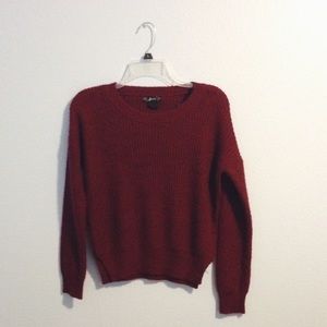 Burgundy Knit Sweater