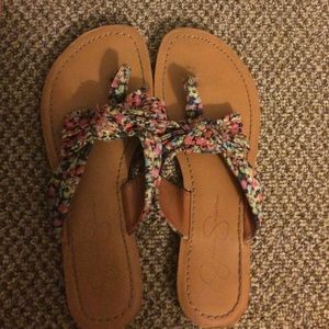 Jessica Simspon Floral Bow Sandals