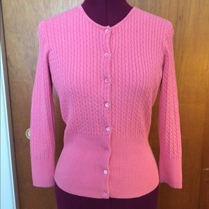 Pink sweater cardigan