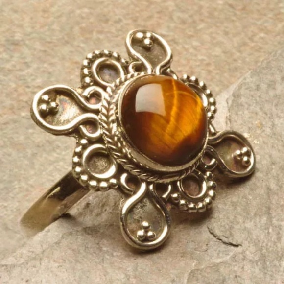 925 Tigers Eye Ring