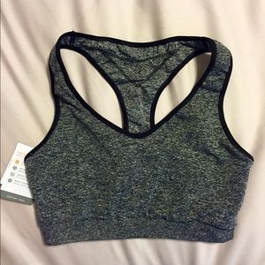 Heathered Grey Racerback Sports Bra
