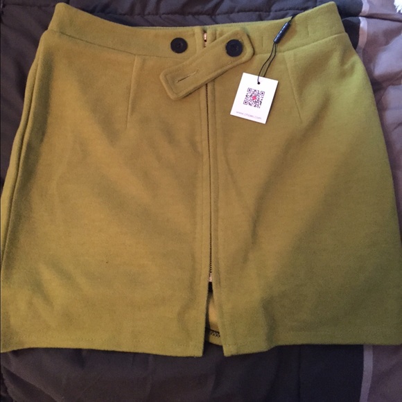 Lime green mini skirt