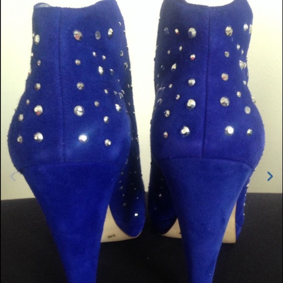 INC Women's Open Toe Suede Booties Shoes Sz 8 - Picture 3 of 3