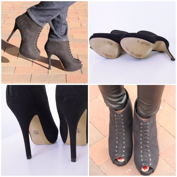 🚫SOLD LOCALLY Rock & Republic Open Toed Booties - Picture 4 of 4