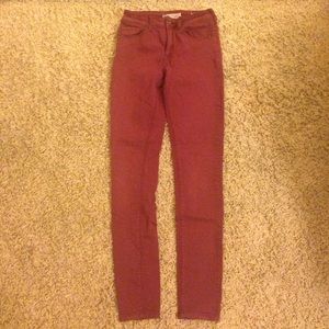 Urban outfitters high waisted maroon jeans