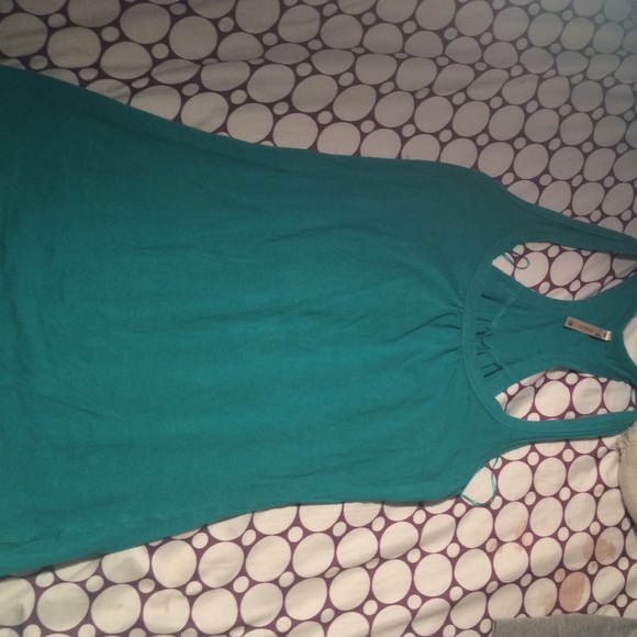 A blue-green muscle shirt