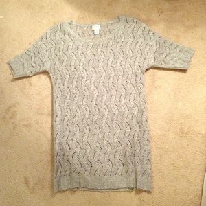 Maternity grey short sleeve sweater