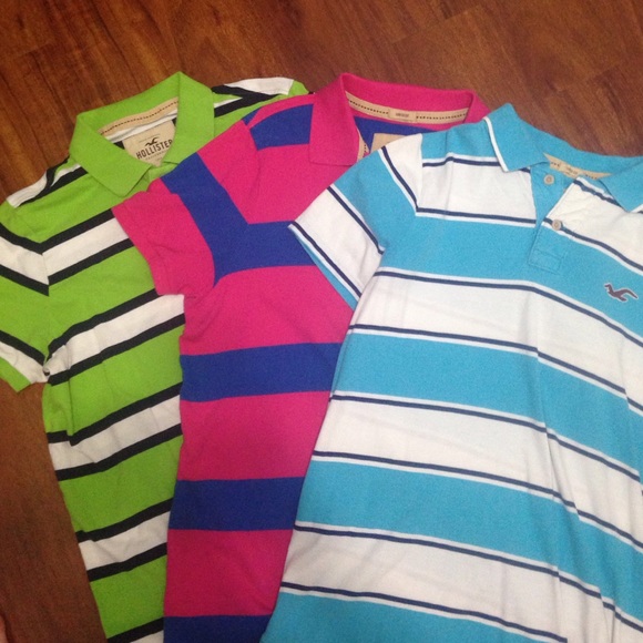 Three men's hollister collared shirts
