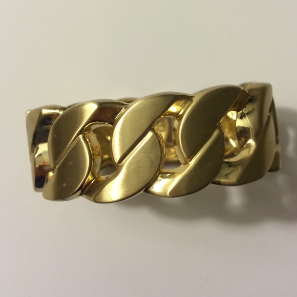 Gold tone chain cuff