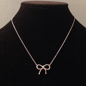 Silver Braided Ribbon Necklace