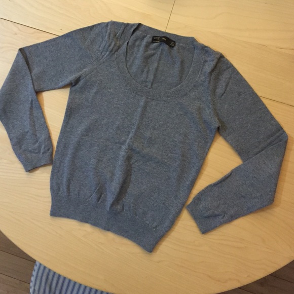 🌻HP🌻 Zara Soft Scoop Gray Sweater - Picture 2 of 4