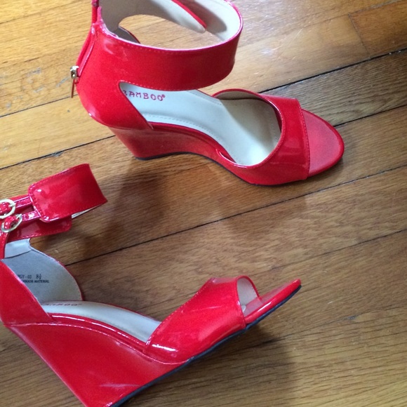 Red Patent Leather By Bamboo - Picture 7 of 12