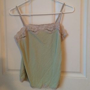 Ann Taylor Loft green camisole top small S