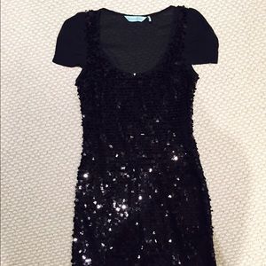 Marciano black sequin dress