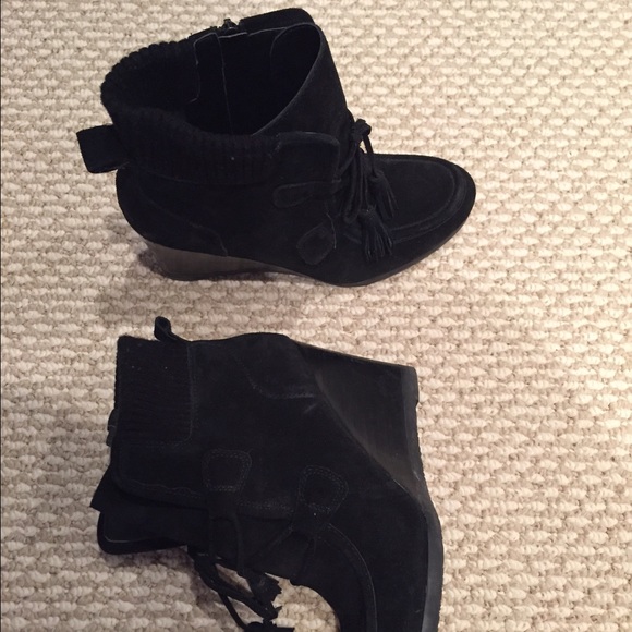 **SOLD**Franco Sarto wedge tassel bootie