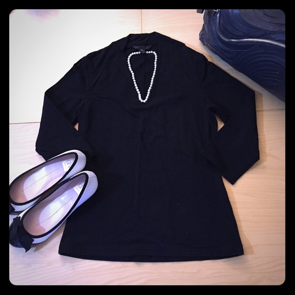 Soft Black V-Neck Top