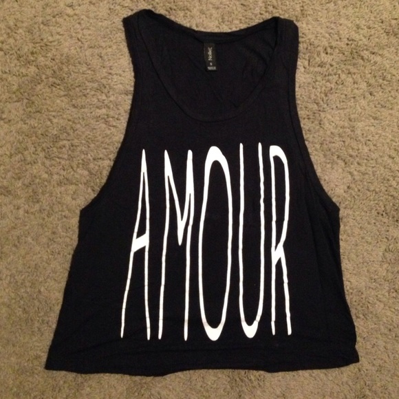 Black Nollie "AMOUR" Graphic Tank Top