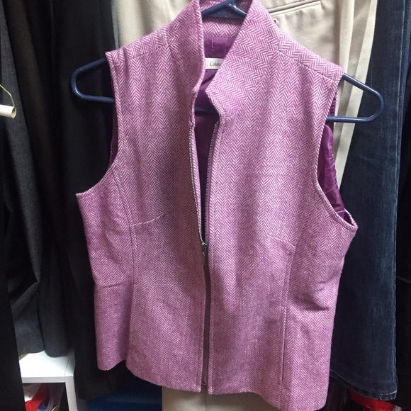 Purple and White Vest