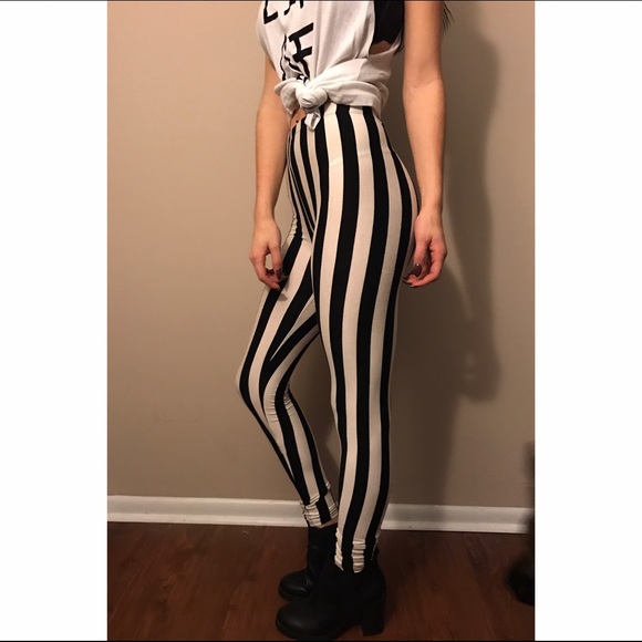 Wet Seal Striped Leggings - Picture 3 of 4