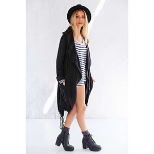 NWOT Silence+Noise BLACK Waylin Asymmetrical Parka