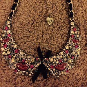Authentic Betsey Johnson crystal necklace