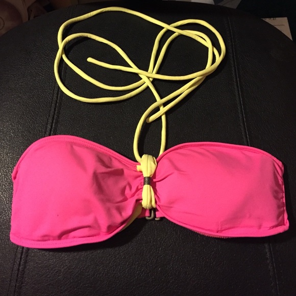 Pink & yellow multi way bikini