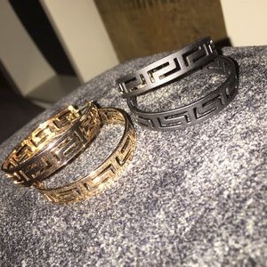Asian inspired hoop earrings.