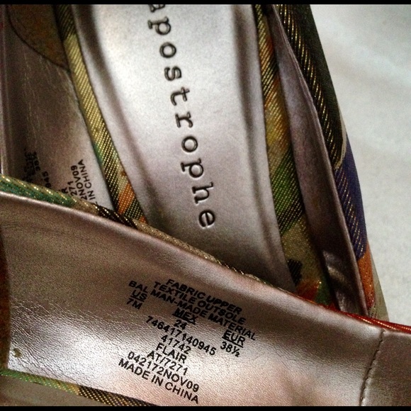 Apostrophe Multi Color Holographic Peep Toe Wedge - Picture 3 of 4