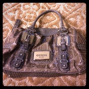 Grey leather Guess purse