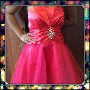 Red Glamorous Chiffon Prom Dress
