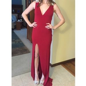 Red La Femme Prom Dress/Gown