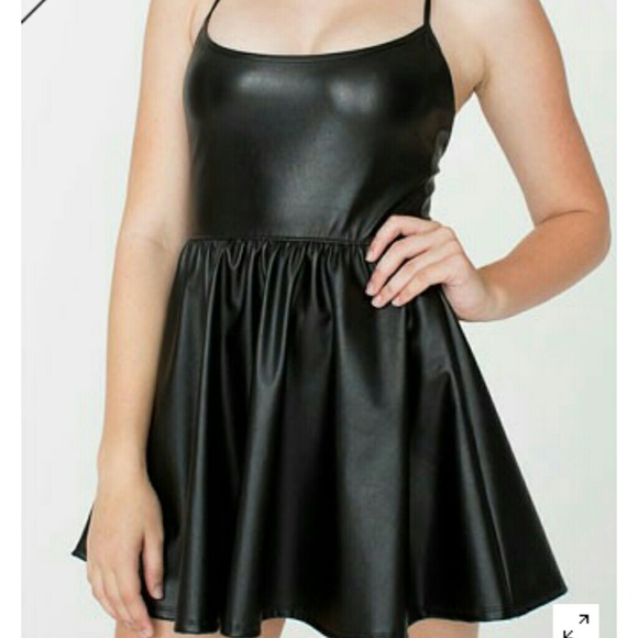 AA Vegan Leather Figure Skater Dress