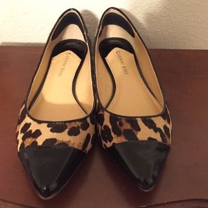 Two pairs of shoes - leopard and black flats