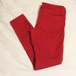 Express Red Skinny Jeans