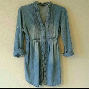 Denim long shirt