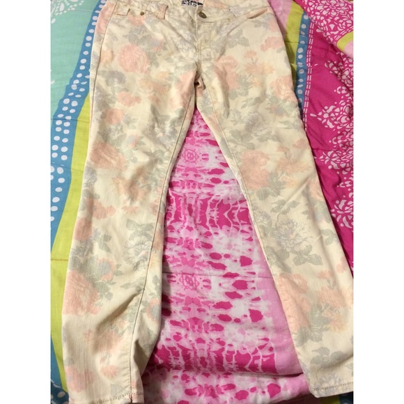 Flower Print Skinny Jeans