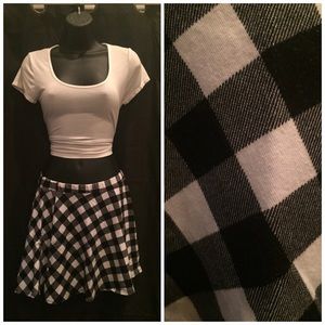 Punk Rock Flannel Skater Circle Skirt size Medium