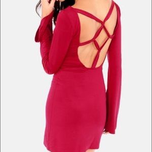 Wine red dress size S