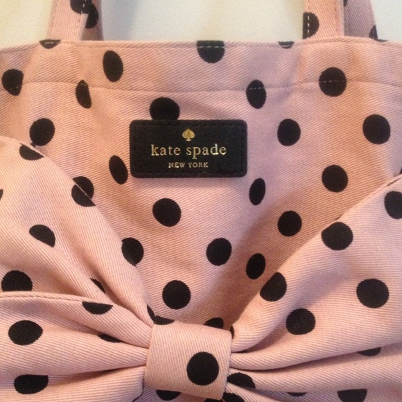 Pink Kate Spade Polka Dot Tote Purse