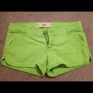 Lime green Hollister shorts