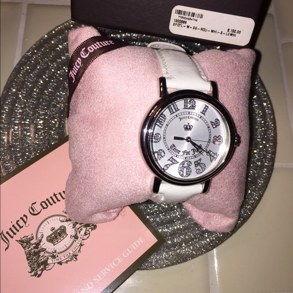 Juicy Couture White Bedazzled Watch