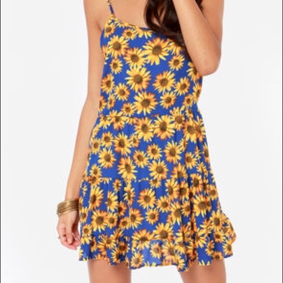 Backless sunflower dress size S