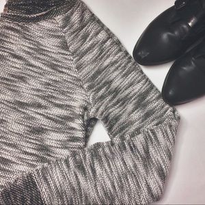 💥NWOT💥 Black White Marled Cropped Sweater Top