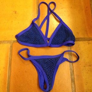 🚫SOLD Posh Pua crochet sky blue bikini