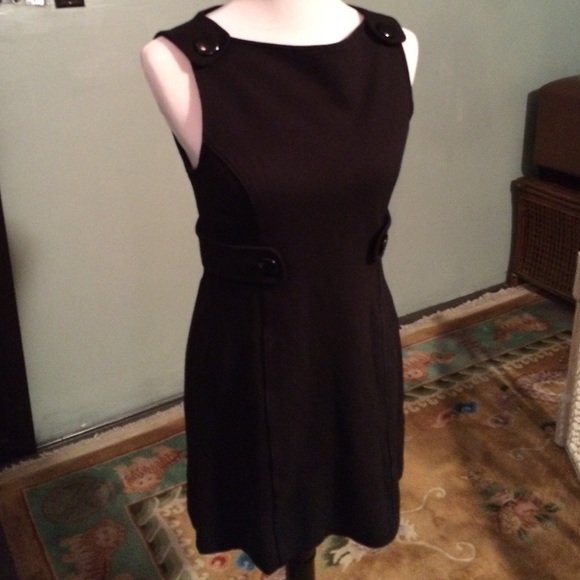 Mod Black Mini Bebe Jumper-Dress