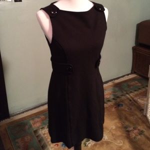 Mod Black Mini Bebe Jumper-Dress