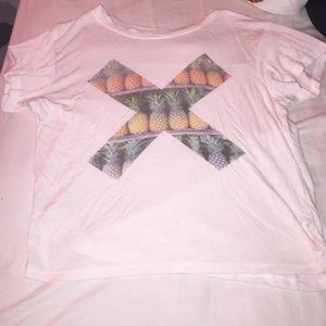 White brandy Melville pineapple shirt
