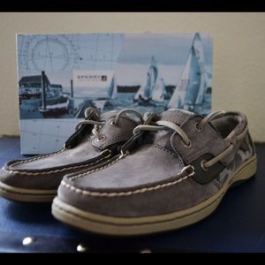 Women's Sperry cheetah boat shoes